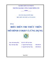 BIỂU DIỄN TRI THỨC TRÊNMÔ HÌNH COKB VÀ ỨNG DỤNG