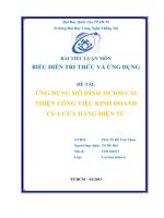 ỨNG DỤNG MÔ HÌNH MCDM CẢI THIỆN CÔNG VIỆC KINH DOANH CỦA CỬA HÀNG ĐIỆN TỬ