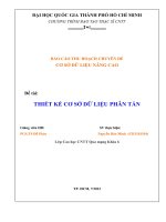 Tiểu luận THIẾT KẾ CƠ SỞ DỮ LIỆU PHÂN TÁN