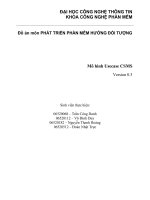 Đồ án môn PHÁT TRIỂN PHẦN MÊM HƯỚNG ĐỐI TƯỢNG Mô hình Usecase CSMS Version 0.3