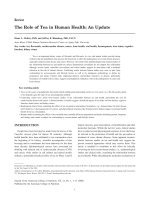 The role of tea in human health   an update