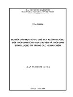 Nghiên cứu một số cơ chế tán xạ ảnh hưởng đến thời gian sống vận chuyển và thời gian sống lượng tử trong các hệ hai chiều