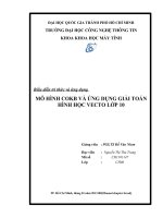 MÔ HÌNH COKB VÀ ỨNG DỤNG GIẢI TOÁN HÌNH HỌC VECTO LỚP 10