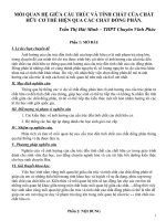 Chuyên Đề Mối quan hệ giữa cấu trúc và tính chất của chất hữu cơ thể hiện qua các chất đồng phân