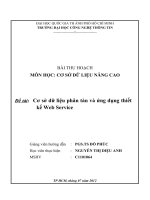 Cơ sở dữ liệu phân tán và ứng dụng thiết kế Web Service