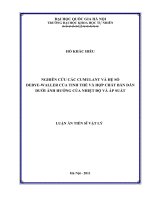 Nghiên cứu các cumulant và hệ số debye waller của tinh thể và hợp chất bán dẫn dưới ảnh hưởng của nhiệt độ và áp suất