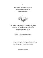 Tìm hiểu tác động của một số hiện tượng tự nhiên đặc biệt với hoạt động du lịch