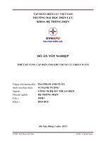 THIẾT KẾ CUNG CẤP ĐIỆN CHO KHU CHUNG CƢ GREEN WAVE