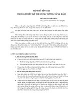 Một số tồn tại trong thiết kế thi công tường tần hầm