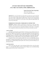 Lún sụt mặt đất do ảnh hưởng của việc xây dựng công trình ngầm