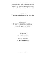 ỨNG DỤNG MAPLE GIẢI BÀI TOÁN TÌM ĐƯỜNG ĐI NGẮN NHẤT