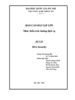 BÁO CÁO BÀI TẬP LỚN Môn Kiến trúc hướng dịch vụ ĐỀ TÀI SOA Security