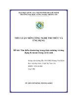 Tìm hiểu clustering trong data mining và ứng dụng K-mean trong xử lý ảnh