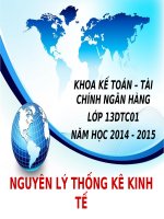 Bài giảng nguyên lý thống kê kinh tế (khoa kế toán   tài chính ngân hàng)