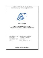 ỨNG DỤNG MẠNG NGỮ NGHĨA TRONG VIỆC GIẢI BÀI TOÁN HÌNH HỌC