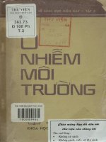 Những vấn đề sinh học hiện nay. Tập 3. Ô nhiễm môi trường