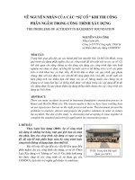 Nguyên nhân của các sự cố khi thi côn phần ngầm trong công trình xây dựng