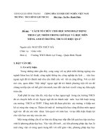 SKKN Cách Tổ chức cho học sinh hoạt động theo cặp, nhóm trong giờ dạy và học môn Tiếng Anh ở trường THCS  có hiệu quả