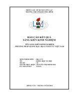 PHƯƠNG PHÁP GIẢNG DẠY- ĐỊA LÝ DÂN CƯ VIỆT NAM