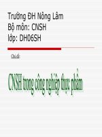 Ứng dụng công nghệ sinh học trong công nghiệp thực phẩm
