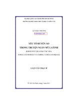 Luận văn thạc sĩ: Yếu tố huyền ảo trong truyện ngắn mỹ Latinh