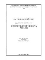 Tiểu luận môn cơ sở dữ liệu nâng cao CƠ SỞ DỮ LIỆU SUY DIỄN VÀ PROLOG