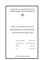 TIỂU LUẬN CƠ SỞ DỮ LIỆU NÂNG CAO DÙNG ĐỘ ĐO TRUNG TÂM ĐỂ NHẬN DẠNG KEY PLAYER TRONG MẠNG XÃ HỘI