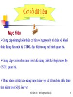 tài liệu BÀI GIẢNG CSDL FULL