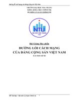 Bài giảng Đường lối cách mạng của Đảng Cộng sản việt Nam (cập nhật 2014)