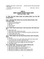 Đề A môn chẩn đoán hình ảnh