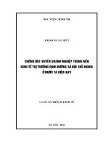 Chống độc quyền doanh nghiệp trong nền kinh tế thị trường định hướng xã hội chủ nghĩa ở nước ta hiện nay