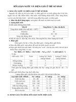 Rối loạn nước và điện giải ở trẻ sơ sinh