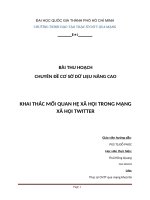 KHAI THÁC MỐI QUAN HỆ XÃ HỘI TRONG MẠNG XÃ HỘI TWITTER