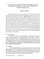 GIÁO DỤC KỸ NĂNG SỐNG CHO HỌC SINH THÔNG QUA CÁC HOẠT ĐỘNG SINH HOẠT TẬP THỂ, NGOÀI GIỜ LÊN LỚP Ở TRƯỜNG THCS ĐẠI TỰ
