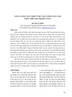 Báo Cáo Năng lượng mặt trời ở việt nam Tiềm năng cho phát triển đô thị bền vững