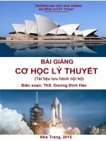 Bài giảng Cơ học lý thuyết (cập nhật 2015 )