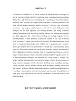 THE EFFECTIVENESS OF MEMORY STRATEGIES TRAINING ON STUDENTS VOCABULARY RETENTION AN ACTION RESEARCH AT PHUONG DONG UNIVERSITY