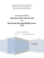 Khai phá dữ liệu dùng MS SQL Server 2012