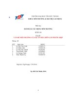 Báo Cáo Vấn đề môi trường của dự án bãi chôn lấp phước hiệp