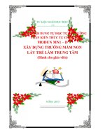 BÁO CÁO NỘI DUNG TỰ HỌC TỰ BỒI DƯỠNG PHẦN KIẾN THỨC TỰ CHỌN. MODUN MN1 – D XÂY DỰNG TRƯỜNG MẦM NON  LẤY TRẺ LÀM TRUNG TÂM (Dành cho giáo viên)