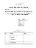 Tiểu luận Phương pháp nghiên cứu khoa học Những đặc điểm cá nhân ảnh hưởng đến xu hướng lựa chọn kênh bán lẻ của nhân viên văn phòng tại TP.HCM đối với mặt hàng thiết yếu