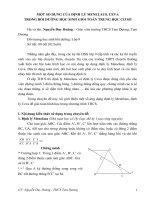 MỘT SỐ DỤNG CỦA ĐỊNH LÝ MENELAUS, CEVA TRONG BỒI DƯỠNG HỌC SINH GIỎI TOÁN TRUNG HỌC CƠ SỞ