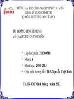 Tư tưởng Hồ Chí Minh về giáo dục thanh niên