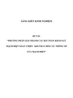 SKKN Phương pháp giải nhanh bài toán điện xoay chiều Vật lý 12