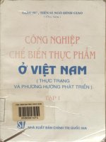 Công nghiệp chế biến thực phẩm ở Việt Nam -- Thực trạng và phương hướng phát triển. Tập 1