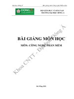 CÔNG NGHỆ PHẦN MỀM (ĐH ĐÔNG Á)