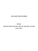 SKKN Phương pháp giúp học sinh yếu kém học tốt môn Toán lớp 4