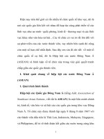 Tiểu Luận bình luận về tổ chức ASEAN trong việc giải quyết tranh chấp giữa các quốc gia thành viên.