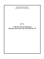 SKKN Dạy học tích cực thông qua tính thực tiễn trong một số bài sinh học 10