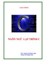 GIÁO TRÌNH NGÔN NGỮ LẬP TRÌNH C ĐẠI CƯƠNG